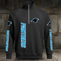 [SPECIAL OFFER] NEW CUSTOMIZED NFL23 CLP CAROLINA PANTHERS MEN'S MULTICOLOR QUARTER-ZIP PULLOVER