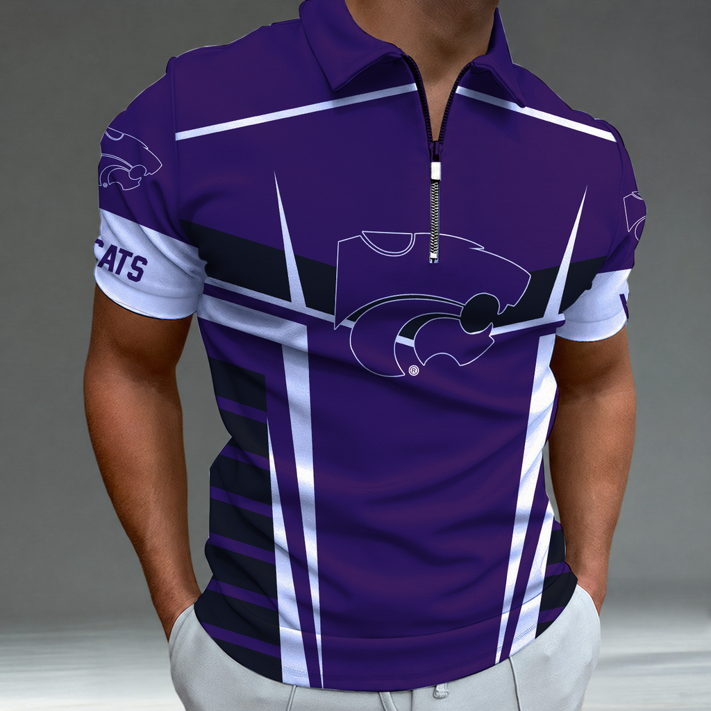 [FAN FAVORITE] NEW CUSTOMIZED NCAA FBS24 KSW KANSAS STATE WILDCATS POLO SHIRT