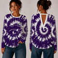 [FAN FAVORITE] NEW CUSTOMIZED NCAA FBS24 KSW KANSAS STATE WILDCATS WOMEN'S BACK V-CUT LONG-SLEEVE SHIRT