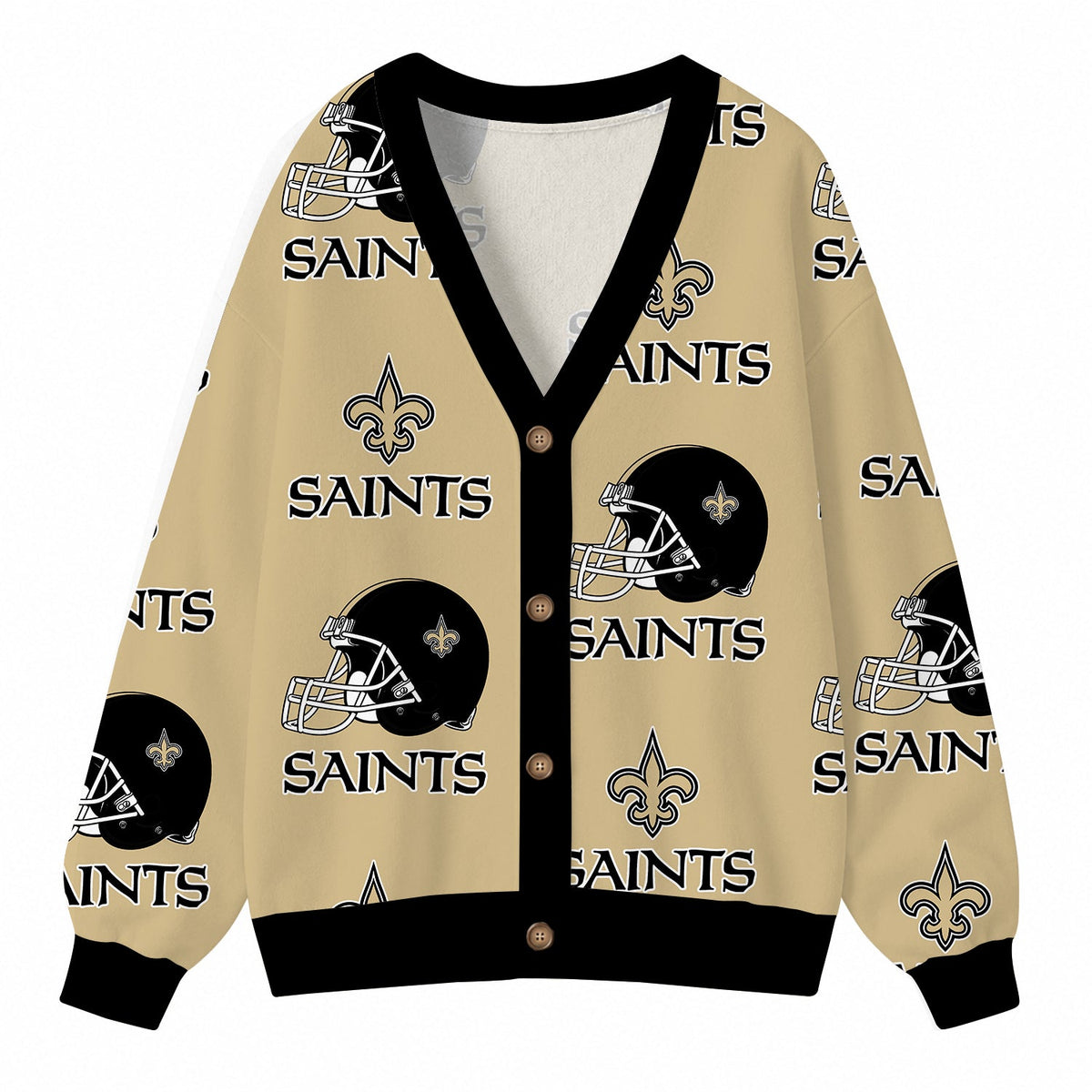 [SPECIAL OFFER] NEW CUSTOMIZED NFL24 NOS NEW ORLEANS SAINTS CARDIGAN