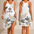 [SPECIAL OFFER] NEW CUSTOMIZED NFL24 NOS NEW ORLEANS SAINTS CAMISOLE DRESS