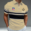 [SPECIAL OFFER] NEW CUSTOMIZED NFL24 NOS NEW ORLEANS SAINTS ZIP POLO SHIRT