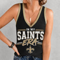 [SPECIAL OFFER] NEW CUSTOMIZED NFL24 NOS NEW ORLEANS SAINTS WOMEN'S V-NECK TANK TOP