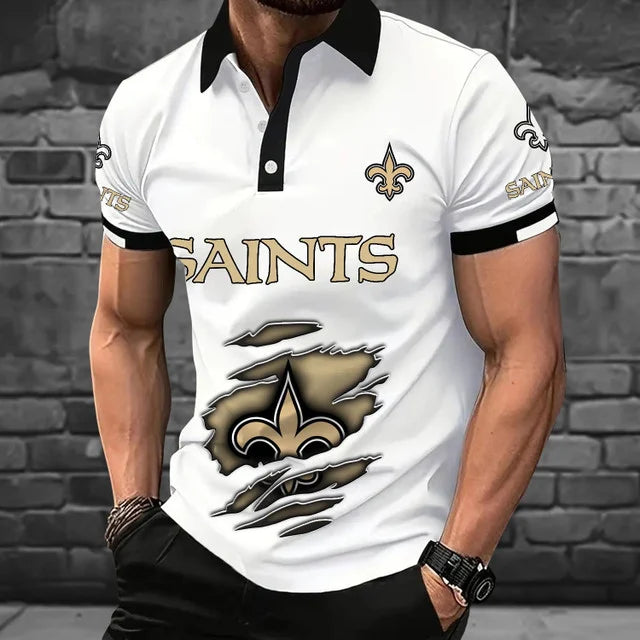 [SPECIAL OFFER] NEW CUSTOMIZED NFL24 NOS NEW ORLEANS SAINTS POLO SHIRT
