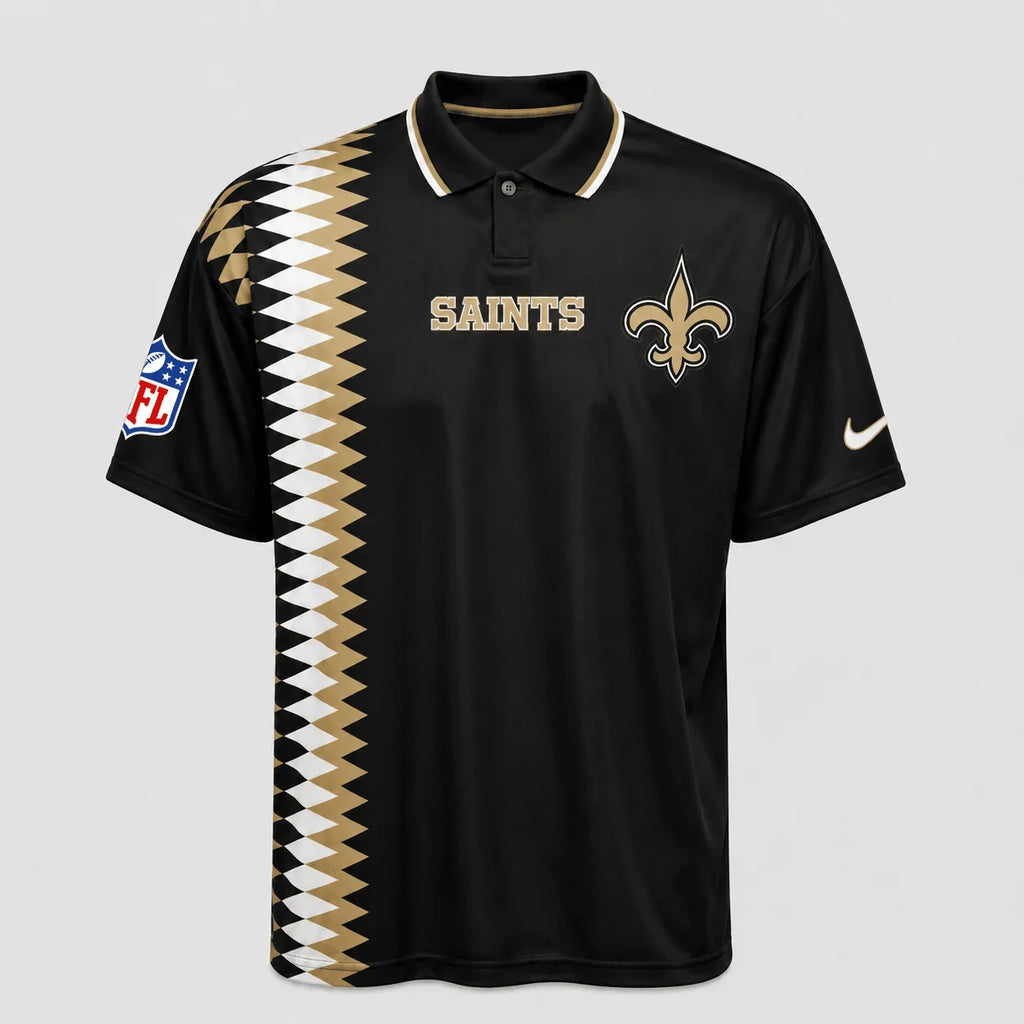 [SPECIAL OFFER] NEW CUSTOMIZED NFL24 NOS NEW ORLEANS SAINTS POLO SHIRT
