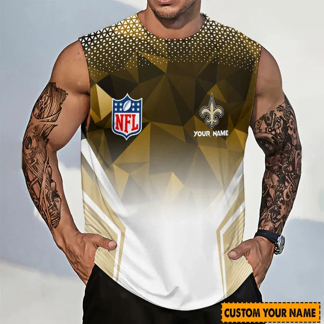 [SPECIAL OFFER] NEW CUSTOMIZED NFL24 NOS NEW ORLEANS SAINTS MEN'S GYM SHIRT