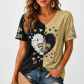 [SPECIAL OFFER] NEW CUSTOMIZED NFL24 NOS NEW ORLEANS SAINTS V-NECK FEMALE SHIRT