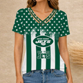 [SPECIAL OFFER] NEW CUSTOMIZED NFL25 NYJ NEW YORK JETS V-NECK SHIRT