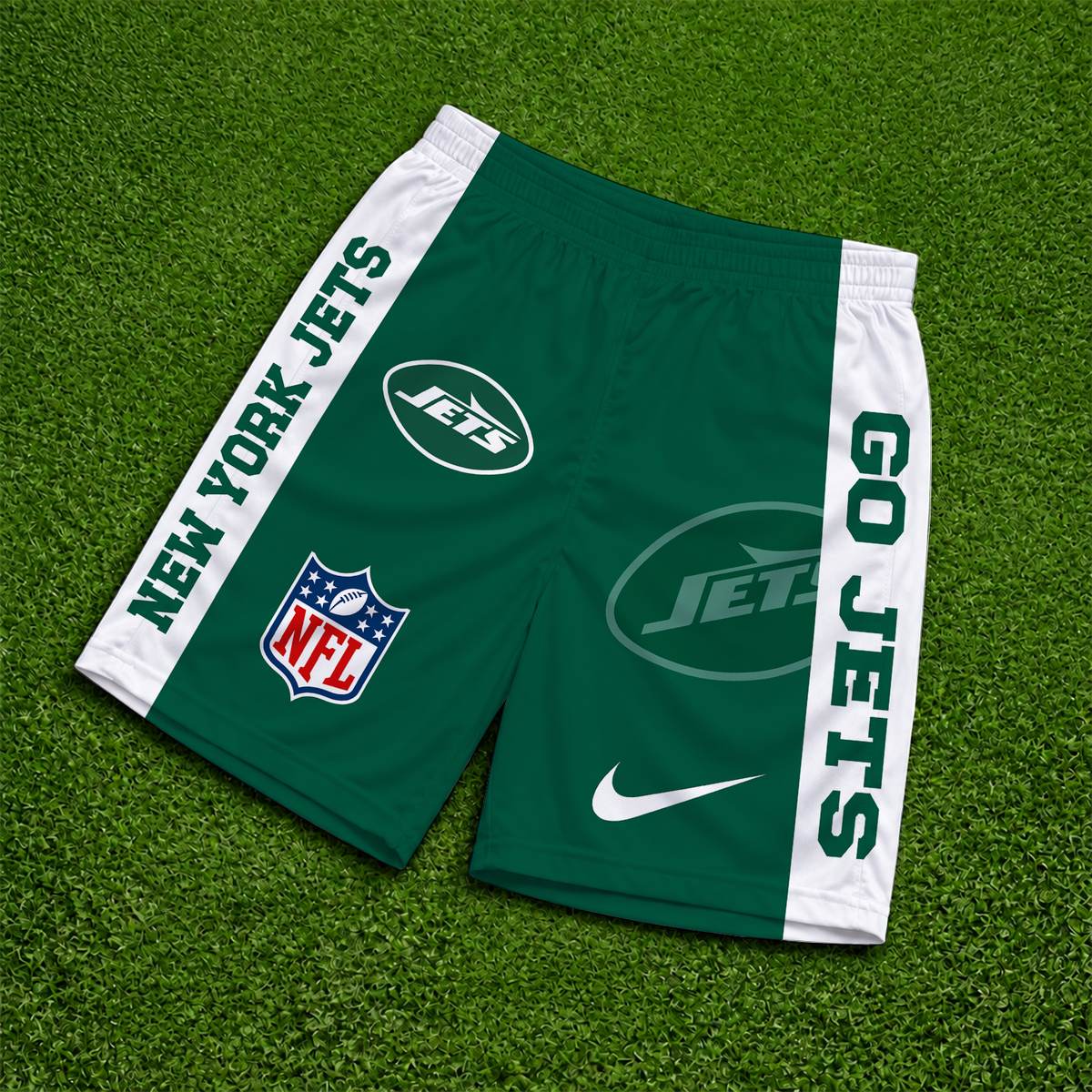 [SPECIAL OFFER] NEW CUSTOMIZED NFL25 NYJ NEW YORK JETS SHORT PANTS