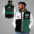 [SPECIAL OFFER] NEW CUSTOMIZED NFL25 NYJ NEW YORK JETS SLEEVELESS PUFFER VEST