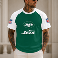 [SPECIAL OFFER] NEW CUSTOMIZED NFL25 NYJ NEW YORK JETS RAGLAN TEE