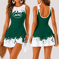 [SPECIAL OFFER] NEW CUSTOMIZED NFL25 NYJ NEW YORK JETS WOMEN'S SUMMER SKORT DRESS