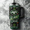 [SPECIAL OFFER] NEW CUSTOMIZED NFL25 NYJ NEW YORK JETS HALLOWEEN  40OZ TUMBLER