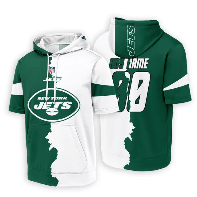 [SPECIAL OFFER] NEW CUSTOMIZED NFL25 NYJ NEW YORK JETS SHORT SLEEVE HOODIE T-SHIRT