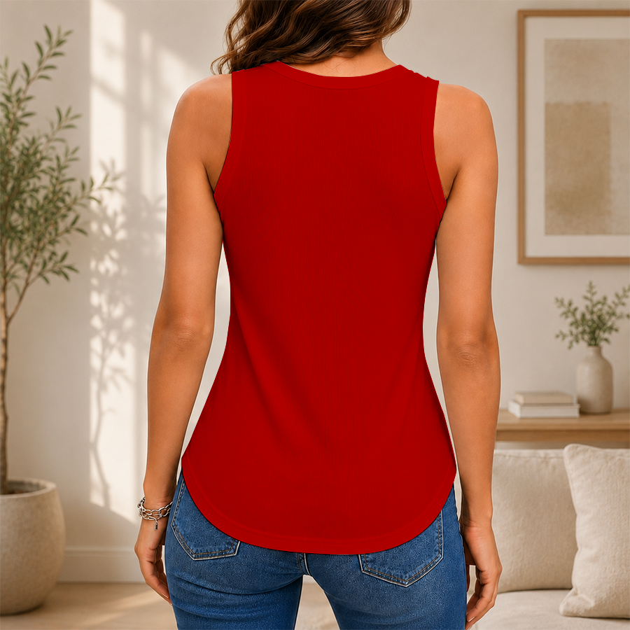 [FAN FAVORITE] NEW CUSTOMIZED NCAA FBS25 UTU UTAH UTES WOMEN'S V-NECK TANK TOP
