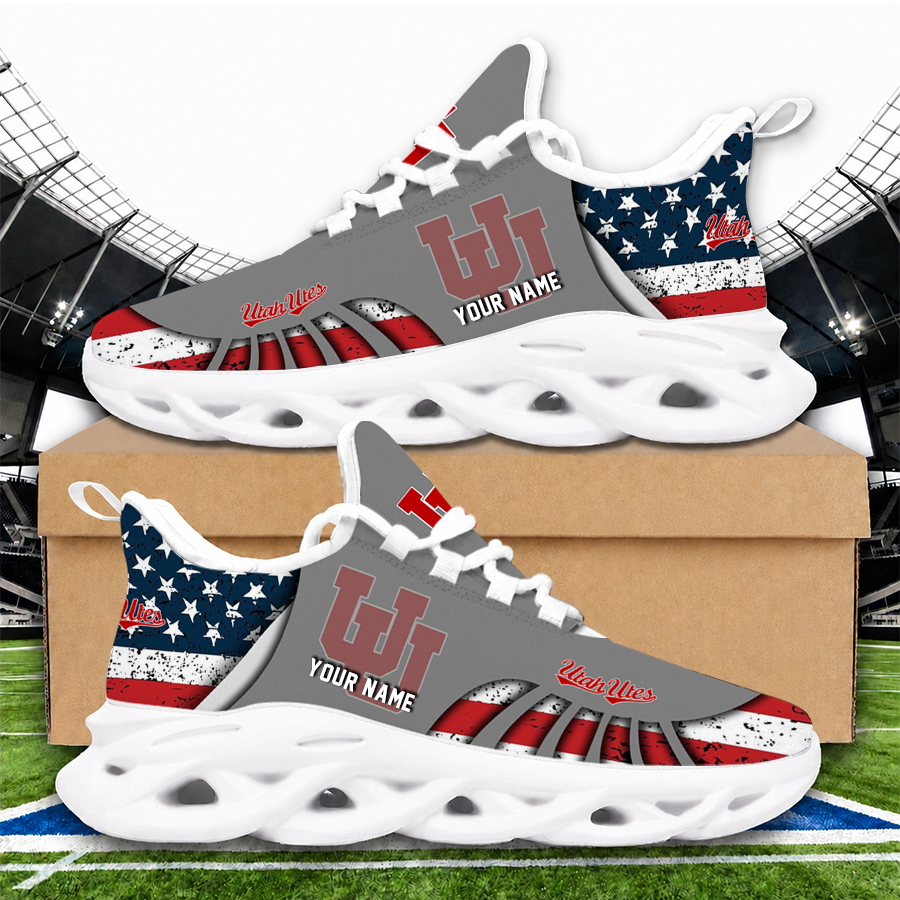 [FAN FAVORITE] NEW CUSTOMIZED NCAA FBS25 UTU UTAH UTES CLUNKY SNEAKERS