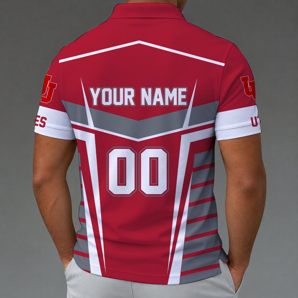 [FAN FAVORITE] NEW CUSTOMIZED NCAA FBS25 UTU UTAH UTES POLO SHIRT