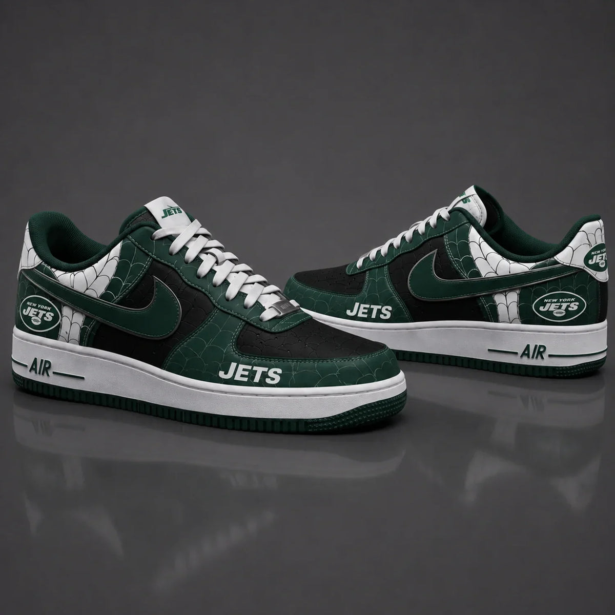[SPECIAL OFFER] NEW CUSTOMIZED NFL25 NYJ NEW YORK JETS x SPIDER AF1 SHOES