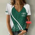 [SPECIAL OFFER] NEW CUSTOMIZED NFL25 NYJ NEW YORK JETS V-NECK FEMALE SHIRT