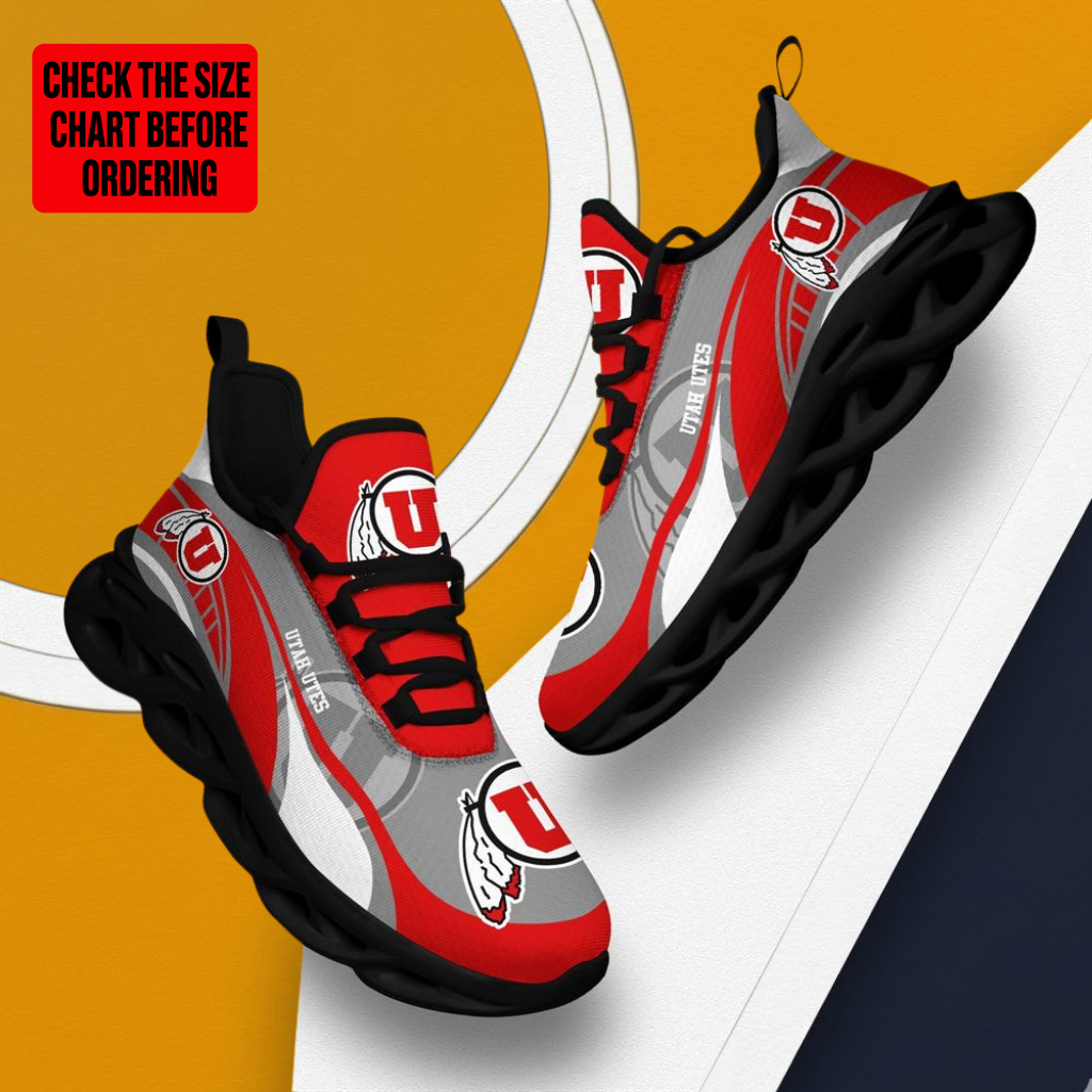 [FAN FAVORITE] NEW CUSTOMIZED NCAA FBS25 UTU UTAH UTES CLUNKY SNEAKERS