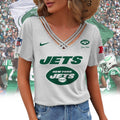 [SPECIAL OFFER] NEW CUSTOMIZED NFL25 NYJ NEW YORK JETS V-NECK SHIRT