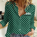 [SPECIAL OFFER] NEW CUSTOMIZED NFL25 NYJ NEW YORK JETS WOMEN CASUAL SHIRT