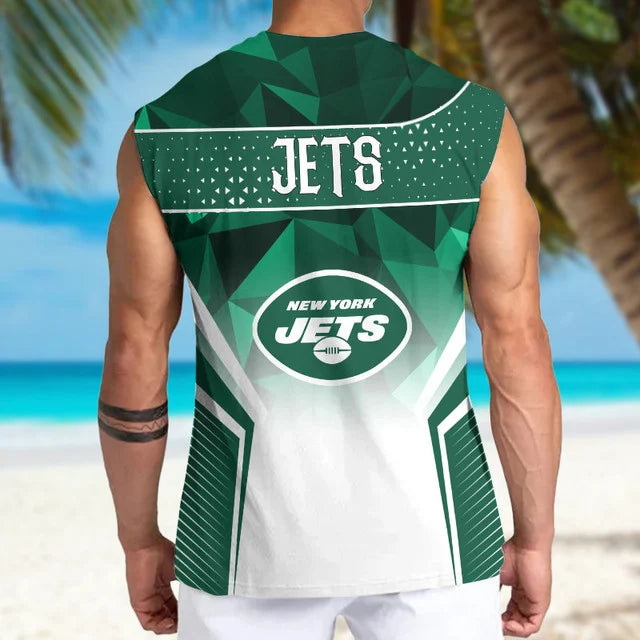 [SPECIAL OFFER] NEW CUSTOMIZED NFL25 NYJ NEW YORK JETS MEN'S GYM SHIRT