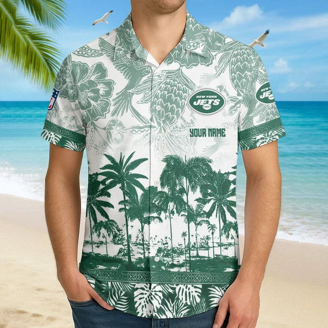 [SPECIAL OFFER] NEW CUSTOMIZED NFL25 NYJ NEW YORK JETS UNISEX HAWAIIAN SHIRT