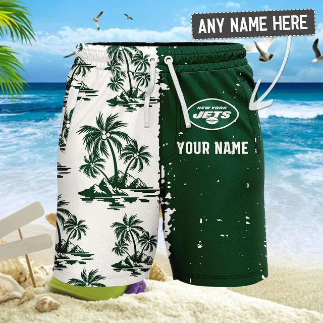 [SPECIAL OFFER] NEW CUSTOMIZED NFL25 NYJ NEW YORK JETS UNISEX HAWAIIAN SHIRT & SHORTS SET