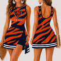 [SPECIAL OFFER] NEW CUSTOMIZED NFL26 CCB CHICAGO BEARS WOMEN'S SUMMER SKORT DRESS