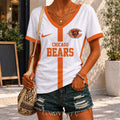 [SPECIAL OFFER] NEW CUSTOMIZED NFL26 CCB CHICAGO BEARS V-NECK FEMALE SHIRT