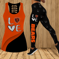 [SPECIAL OFFER] NEW CUSTOMIZED NFL26 CCB CHICAGO BEARS HOLLOW TANK TOP & LEGGINGS SET
