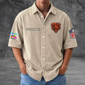 [SPECIAL OFFER] NEW CUSTOMIZED NFL26 CCB CHICAGO BEARS SEERSUCKER BUTTON SHIRT