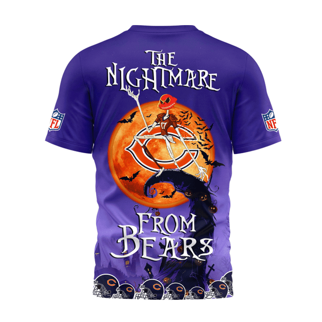 [SPECIAL OFFER] NEW CUSTOMIZED NFL26 CCB CHICAGO BEARS HALLOWEEN THE NIGHTMARE APPAREL