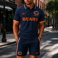 [SPECIAL OFFER] NEW CUSTOMIZED NFL26 CCB CHICAGO BEARS POLO SHIRT & SHORT PANTS