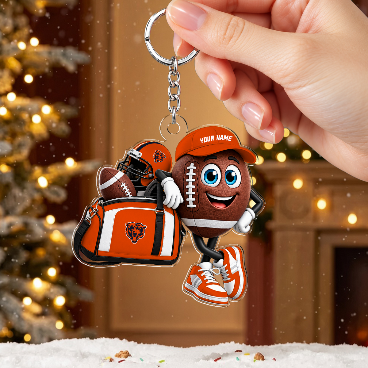 [SPECIAL OFFER] NEW CUSTOMIZED NFL26 CCB CHICAGO BEARS ACRYLIC KEYCHAIN