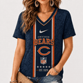 [SPECIAL OFFER] NEW CUSTOMIZED NFL26 CCB CHICAGO BEARS V-NECK FEMALE SHIRT