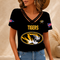 [FAN FAVORITE] NEW CUSTOMIZED NCAA FBS26 MST MISSOURI TIGERS V-NECK SHIRT