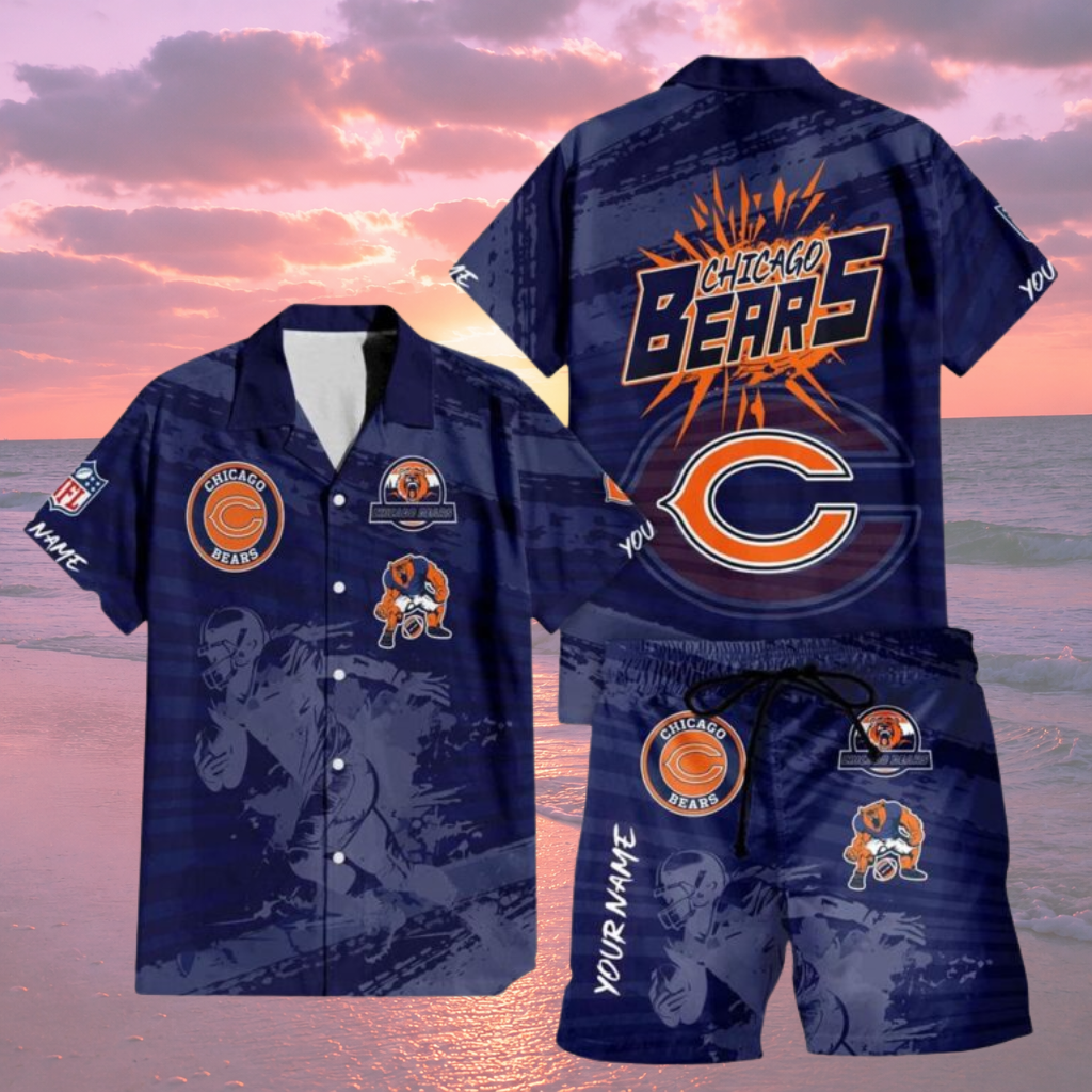 [SPECIAL OFFER] NEW CUSTOMIZED NFL26 CCB CHICAGO BEARS UNISEX HAWAIIAN SHIRT & SHORTS SET