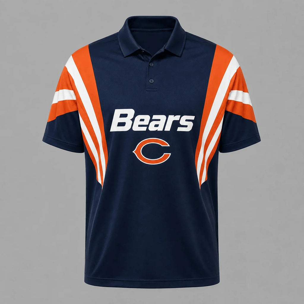 [SPECIAL OFFER] NEW CUSTOMIZED NFL26 CCB CHICAGO BEARS POLO SHIRT