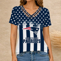 [SPECIAL OFFER] NEW CUSTOMIZED NFL27 NEP NEW ENGLAND PATRIOTS V-NECK SHIRT