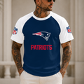 [SPECIAL OFFER] NEW CUSTOMIZED NFL27 NEP NEW ENGLAND PATRIOTS RAGLAN TEE