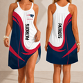 [SPECIAL OFFER] NEW CUSTOMIZED NFL27 NEP NEW ENGLAND PATRIOTS CAMISOLE DRESS
