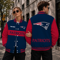 [SPECIAL OFFER] NEW CUSTOMIZED NFL27 NEP NEW ENGLAND PATRIOTS SATIN VARSITY & BASEBALL JACKET