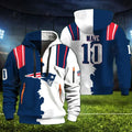 [SPECIAL OFFER] NEW CUSTOMIZED NFL27 NEP NEW ENGLAND PATRIOTS QUARTER ZIP HOODIE