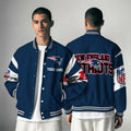 [SPECIAL OFFER] NEW CUSTOMIZED NFL27 NEP NEW ENGLAND PATRIOTS SATIN VARSITY & BASEBALL JACKET