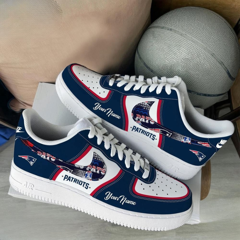 [SPECIAL OFFER] NEW CUSTOMIZED NFL27 NEP NEW ENGLAND PATRIOTS AF1 SNEAKERS