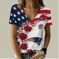 [SPECIAL OFFER] NEW CUSTOMIZED NFL27 NEP NEW ENGLAND PATRIOTS V-NECK FEMALE SHIRT