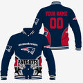[SPECIAL OFFER] NEW CUSTOMIZED NFL27 NEP NEW ENGLAND PATRIOTS SATIN VARSITY & BASEBALL JACKET