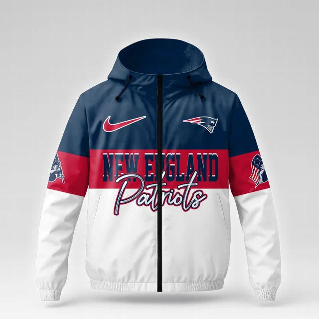 [SPECIAL OFFER] NEW CUSTOMIZED NFL27 NEP NEW ENGLAND PATRIOTS WINDBREAKER JACKET